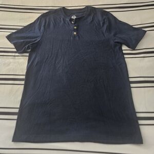 Boys Navy Blue Henley Shirt